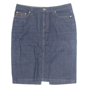 TOMMY HILFIGER Womens Straight Skirt Blue Short Denim M - Picture 1 of 6
