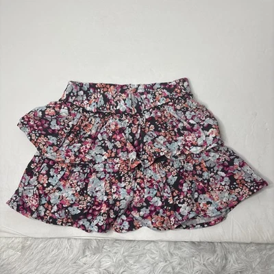 Sonoma Pink Floral Girls Skirt With Elastic Waist & Built-In Shorts Size 4 - Image 1 of 4