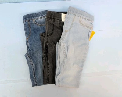 H&M Elastic Waist Super Stretch Denim Jeggings Boy's Jeans 3 Pcs US 3T Multi - Image 1 of 4