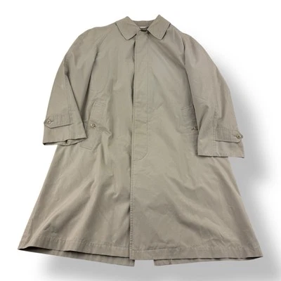 Sanyo Tan Cotton Polyester Button-Up Top Coat Single Vent Made in Japan Size S - Image 1 of 4