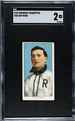 1909 - 11 T206 - Ray Ryan - 南方联赛 - 皮埃蒙特 350 - SGC 2 状况良好 — 第 1/2 张图片