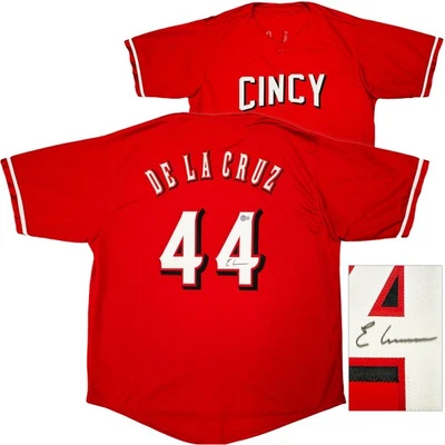 SALE! Cincinnati Reds Elly De La Cruz Autographed Signed Red Jersey Beckett - Image 1 of 4