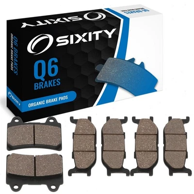 Front + Rear Organic Brake Pads 2005-2007 Yamaha XVZ1300CT Royal Star Tour of — 第 1/4 张图片