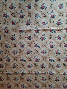 WAVERLY Floral COLETTE TAN FABRIC 1-3/8 Yard. 54" w - Picture 1 of 8