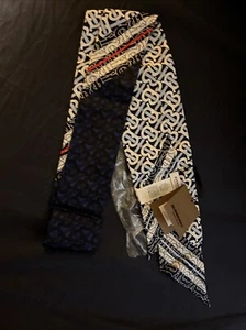 Burberry Silk Ribbon Scarf Brand New Tags New Logo - Picture 1 of 15