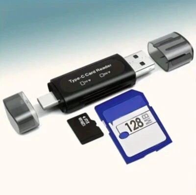 USB A USB C to TF SD Card Reader Writer OTG Adapter USB 3.0 Memory Card Reader - Image 1 of 4