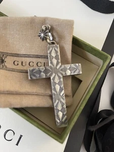 GUCCI Cross Single  clip on earring Sterling Silver Runway 2020 unisex - Picture 1 of 12