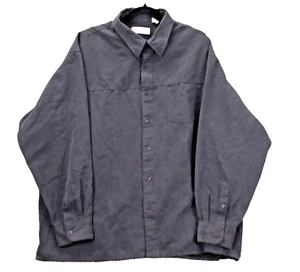 Fieldmaster Shirt Men's 2XL Gray Sueded Feel Long Sleeve Button Soft Casual - Picture 1 of 11