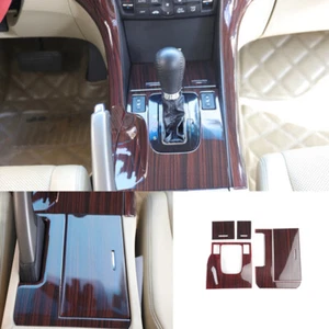 Recorte de panel de cambio de engranajes para consola central grano de madera 5 piezas para Acura TSX 2009-2014 - Imagen 1 de 6