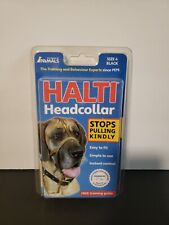 Halti Nylon Dog Head collars with Safety Loop,Size 4 Black  Rotties Danes Ridgeb