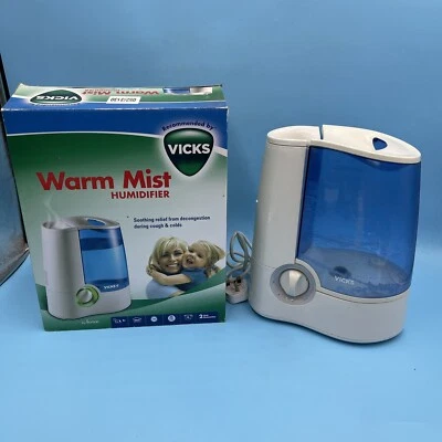 Vicks Warm Mist Humidifier 4 Litres Sleep Cough And Cold Relief Congestion - Image 1 of 4