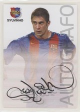 2004-05 Panini Megacracks Barca Campeon Autografo Spanish Sylvinho #81
