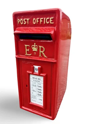 ER Post Office Box Postal letter Red Cast Iron British post office Standard GPO - Image 1 of 4
