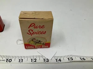 Antique Little Boy Blue Spice Box with graphic label. Not tin. - Picture 1 of 5