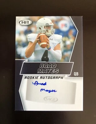 2019 Sage Hit Premier Draft Brad Mayes Rookie Autograph - Image 1 of 2