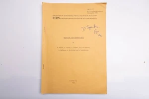 Vintage Cern Geneva 1963 Search For Dirac Magnetic Poles Nuclear Physics Rare - Picture 1 of 12