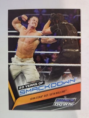 2019 Topps WWE 20 Years of SmackDown #SD-31 JOHN CENA DEF. SETH ROLLINS - Image 1 of 2