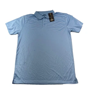 Galaxy by Harvic Dry Fit Polo Shirt Mens XL Light Blue Moisture-Wicking - Picture 1 of 7