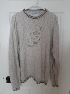 Suéter de golf vintage Carmel talla XL hecho en EE. UU. cuello redondo tejido - Imagen 1 de 3