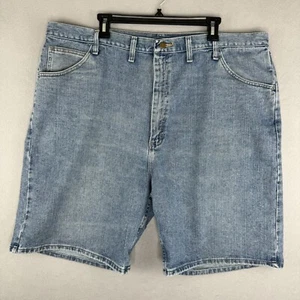 Vtg Wrangler Jean Shorts Men's 44 Relaxed Fit Blue Denim Cotton - Picture 1 of 13