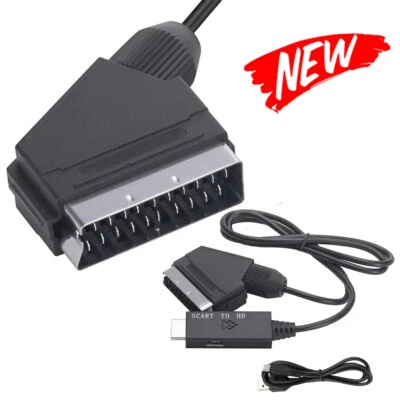 Portable SCART To HDMI Converter Cable Audio Video Adapter SCART DVD For HD TV U - Image 1 of 4