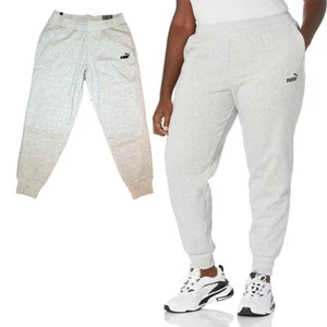 NEW PUMA Plus Size Essential Fleece Sweatpant,Light Gray Heather White, 1X - Picture 1 of 10