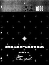 Marantz 6300 Gramofon Instrukcja serwisowa