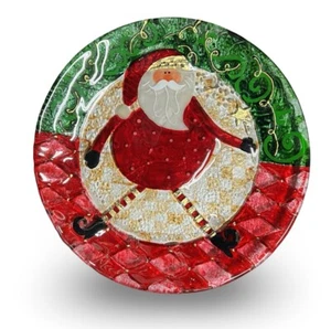 Brother Sister Design Studio Christmas Glass Cookie Plate By Susan Zulaul - Picture 1 of 3