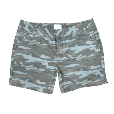 Caslon Green Camoflauge Shorts Size 10 Mid Rise Cotton Pull On Casual - Image 1 of 3