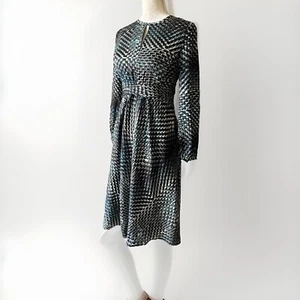 Classiques Entier Women’s Keyhole Neck Ruched Waist A-Line Dress Petite Size 2P - Picture 1 of 14