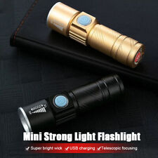 Usb Charging Flashlight, Aluminum Alloy Waterproof Flashlight