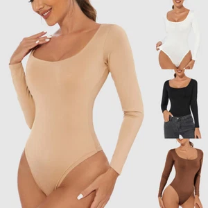 Women Bodysuit Shaper Basics Tummy Control Full Body Shapewear Seamless Jumpsuit - Picture 1 of 27