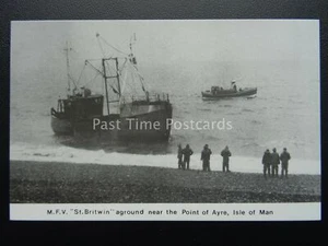 Isle of Man Shipping Disaster MFV ST BRITWIN (3) c1980s Postcard by Mannin - Picture 1 of 2