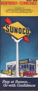 1963 Sunoco Road Map: Kentucky Tennessee NOS - Imagen 1 de 1