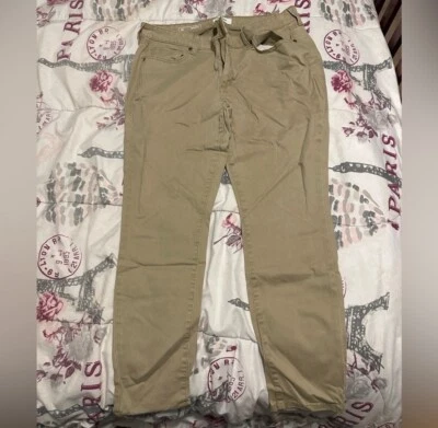 ladies khaki skinny leg sonoma - Image 1 of 3
