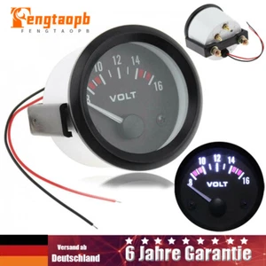 Universal Auto Motorrad 12V Digital LED 52mm Voltmeter Spannungsmesser 8V-16V DE - Bild 1 von 17