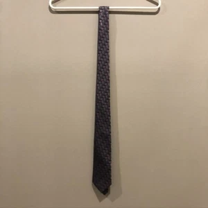 Versa Eollejioni Men's Gray/Pink Geometric Tie (E1785) - Picture 1 of 4
