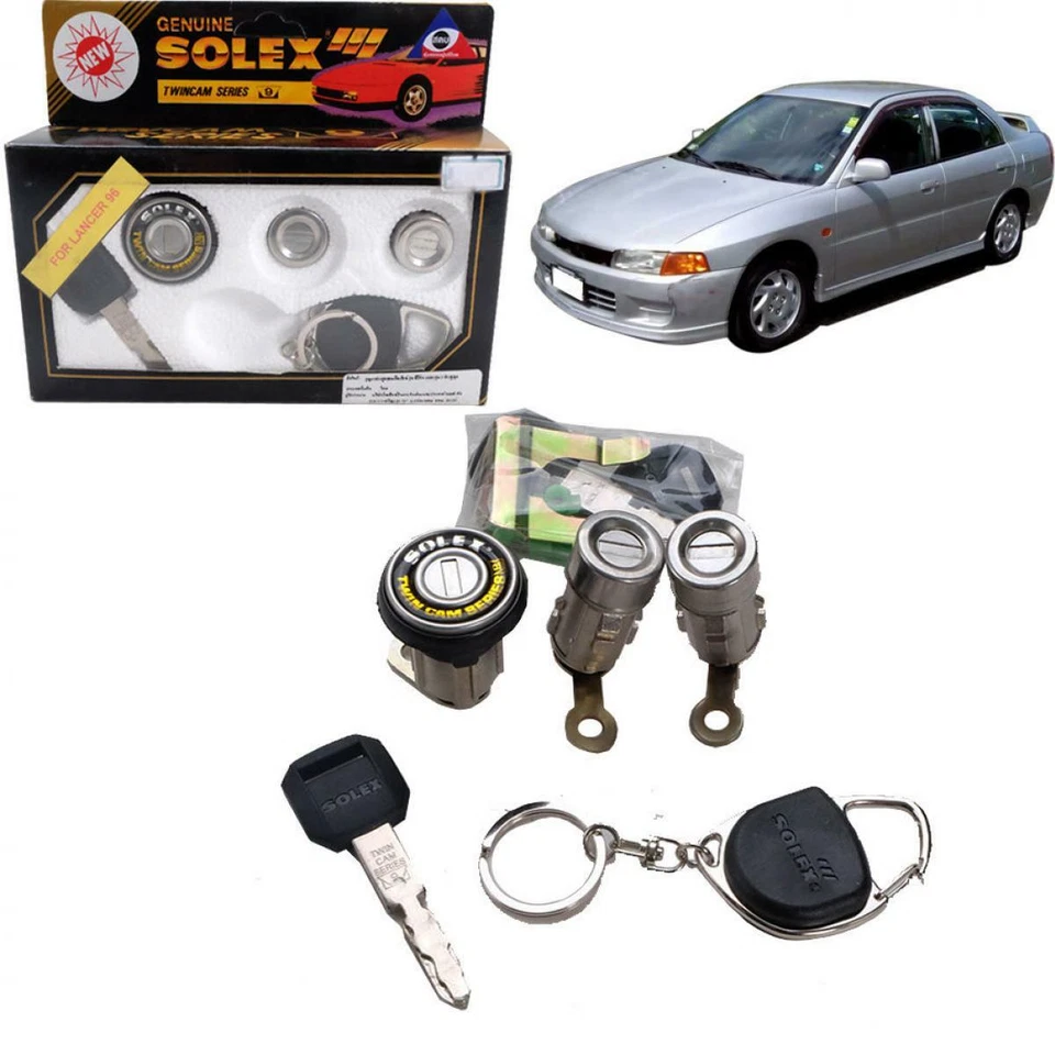 Cilindro llave plana seguridad cerradura puerta seguridad cerradura seguridad ajuste Mitsubishi Lancer Solex 1996 Foto 1 de 4