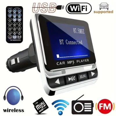 Bluetooth Wireless Handsfree FM Transmitter Car MP3 Music Player Radio Adapter - Image 1 of 4