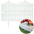 Lawn Border Edging Garden Path Ornamental Mini Picket Fencing White Plastic X2