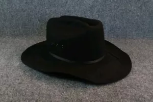 Turner Hat Company Herren schwarz Belüftungslöcher Western Cowboy Hut Größe X-Large mit Band - Bild 1 von 10