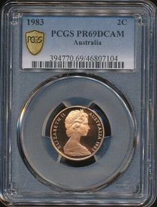 Australia 1983 Dos centavos 2c (lagarto con cuello volante) - PCGS PR69DCAM - Imagen 1 de 3