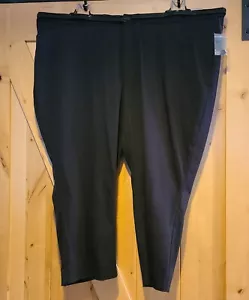 NEW! Catherines Universal Capri Women's Plus Size 32W Black Stretch Capris - Picture 1 of 12
