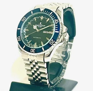 Reloj Automático Jaeger LeCoultre Club Esfera Negra 42mm Día/Fecha De Colección Funcionando - Imagen 1 de 7