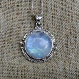 Moonstone 925 Sterling Silver Handmade Pendant Beautiful Gifts Jewelry RT-1438 - Picture 1 of 7