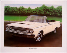 1965 Dodge Coronet Convertible 500 Print Lithograph 