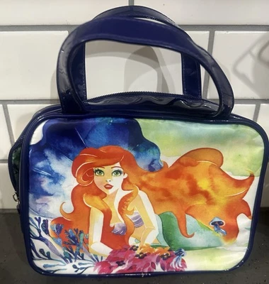 Disney Ariel Little Mermaid Watercolor Zip Top Handle Makeup Cosmetic Bag - Image 1 of 4