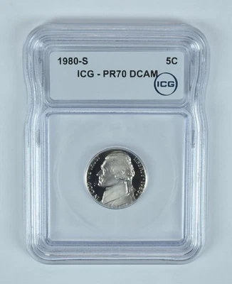 1980-S Jefferson Nickel PR70 DCAM ICG *8938 - Image 1 of 4