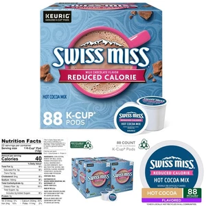 Swiss Miss Cacao Caliente Reducido en Calorías 88 Count Keurig K-Cup Vainas - Imagen 1 de 9