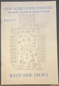 Stephen Sondheim Barbara Luna Lincoln Center Rare West Side Story 1968 Playbill - Picture 1 of 8